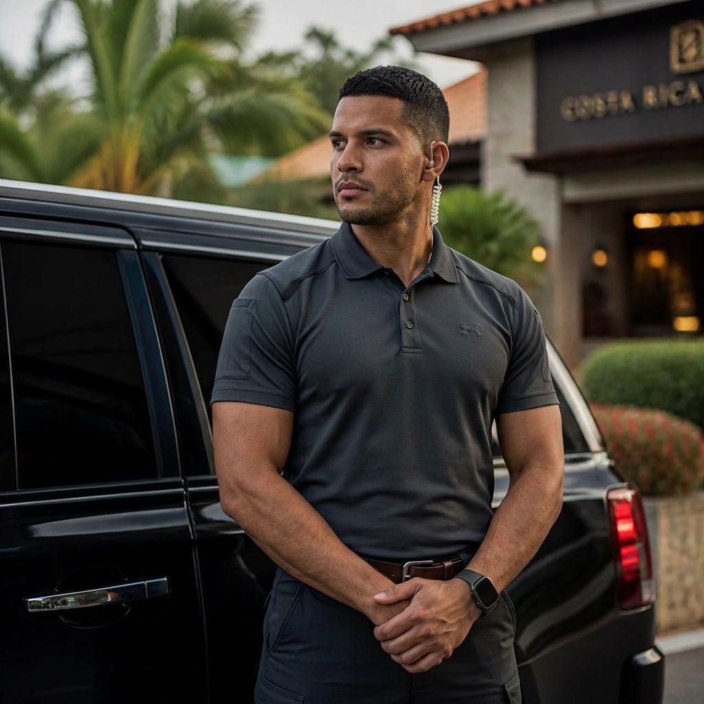 Professional private escort with luxury SUV